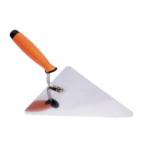 Kielnia nierdzewna trójkątna 200mm rączka gumowana