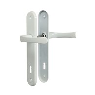 Klamka do drzwi 72 klucz biała MK