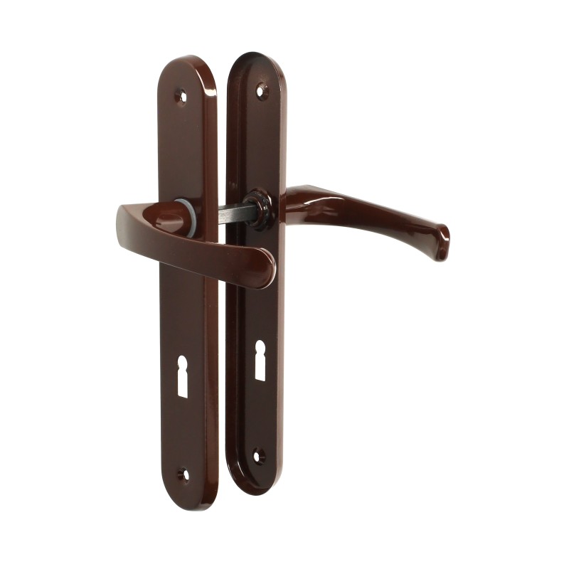 Klamka do drzwi 72 klucz brąz MK