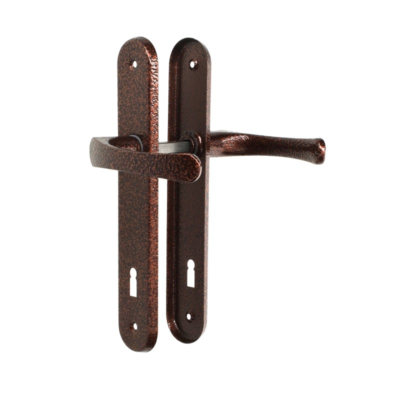 Klamka do drzwi 72 klucz miedź MK