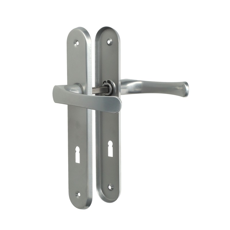 Klamka do drzwi 90 klucz srebrna MK