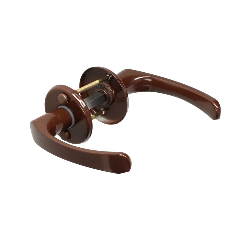 Klamka do drzwi okrągła MK brąz