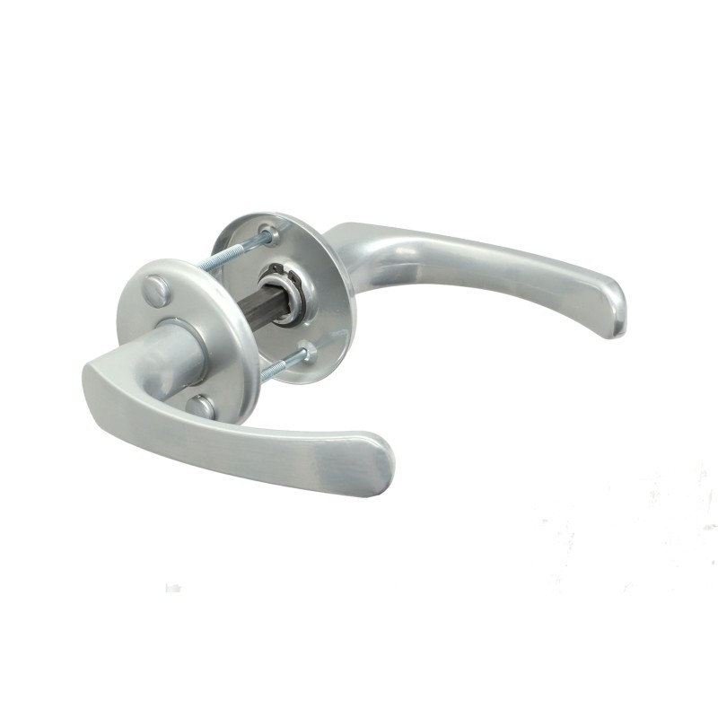 Klamka do drzwi okrągła MK srebrna