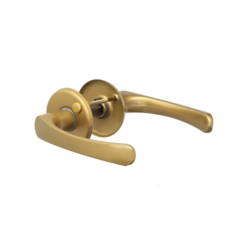 Klamka do drzwi okrągła MK złota