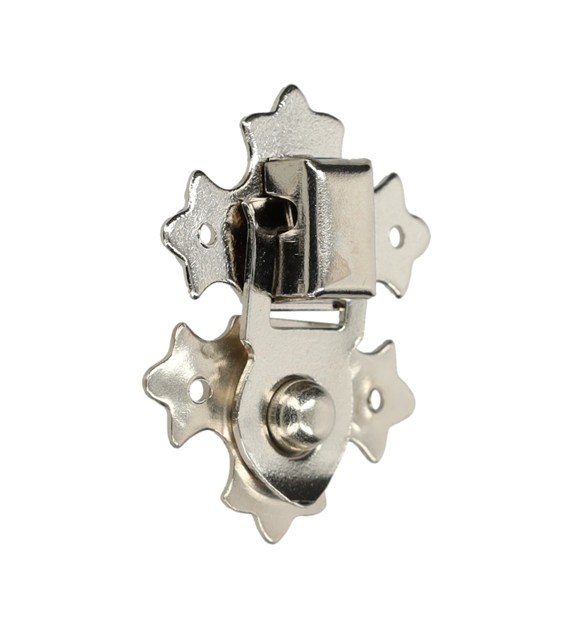 Zatrzask do kaset 2x16x25x0,6mm niklowany srebrny