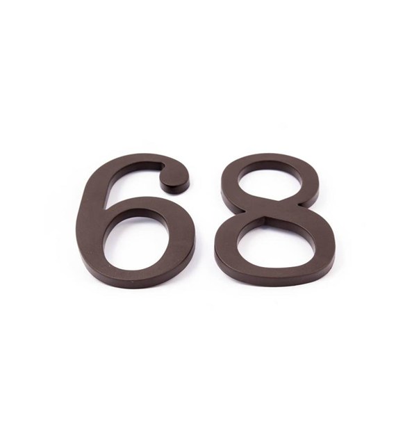 Cyfra na dom plastikowa 3 brązowa-17.5cm