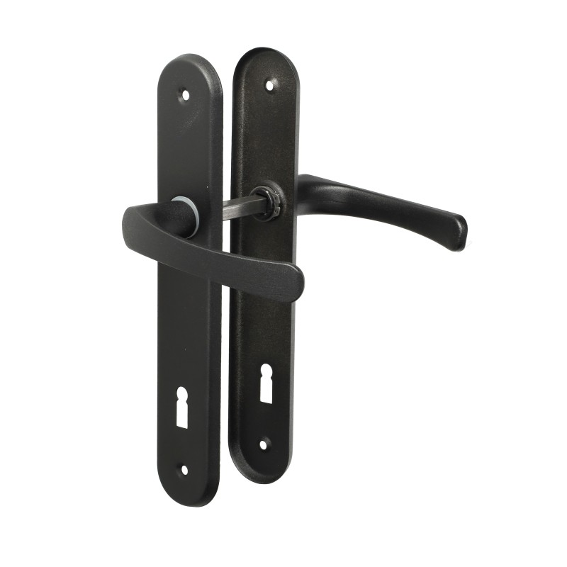 Klamka do drzwi 72 klucz czarna  MK