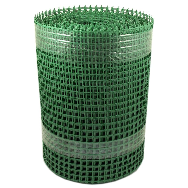 Siatka plastik 15x15mm  0.8m x50m rabatowa zielona