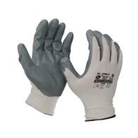 Rękawice DRAGON WHITE  7 nitryl szare zawieszka