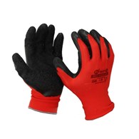 Rękawice DRAGON RED  9 czerwone latex zawieszka