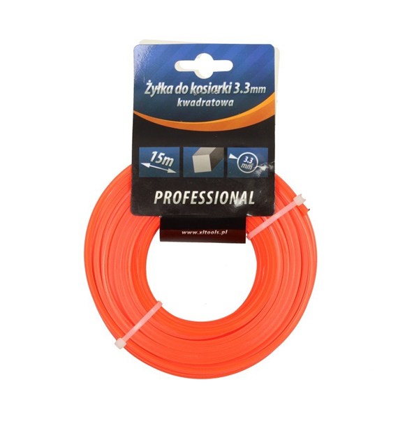 Żyłka do kos spalinowych kwadratowa 3.3mm/15m
