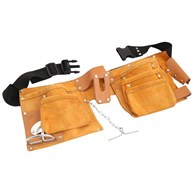 Pas monterski skórzany PROFI 11kieszeni uch met sw