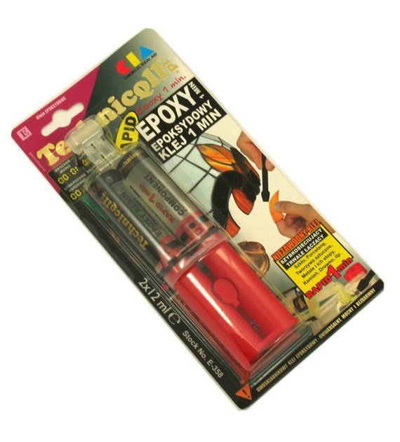 Klej 1 Min. Bezbarwny Epoksydowy TECHNICQLL 2x12ml