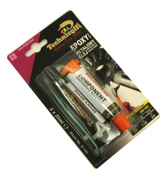 Klej Metalowy Epoksydowy TECHNICQLL 2x20ml