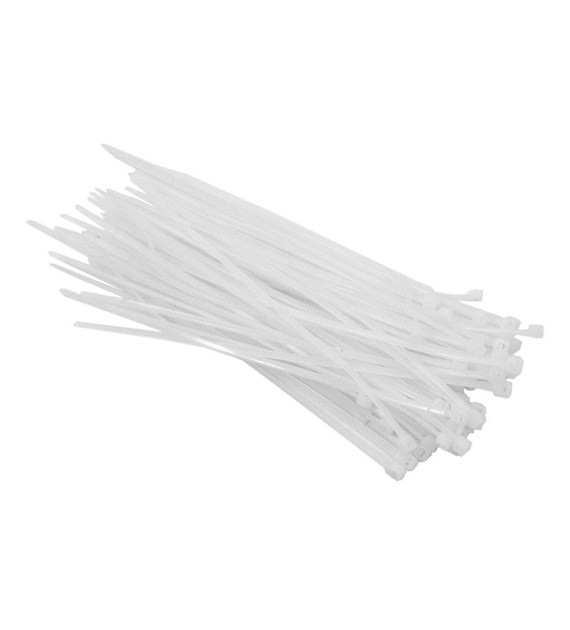 Opaska kablowa TT XL biała 250x4.8 - 100szt wzm