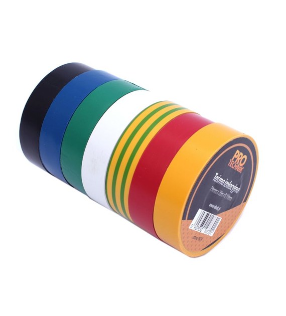 Taśma izolacyjna 19mm/20m kolor mix PRO-TECHNIK