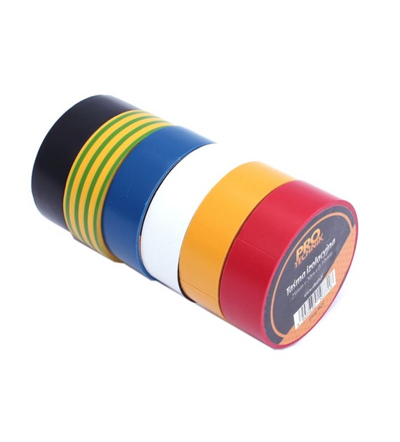 Taśma izolacyjna 25mm/20m kolor mix PRO-TECHNIK