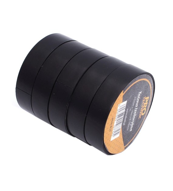 Taśma izolacyjna 15mm/10m czarna PRO-TECHNIK