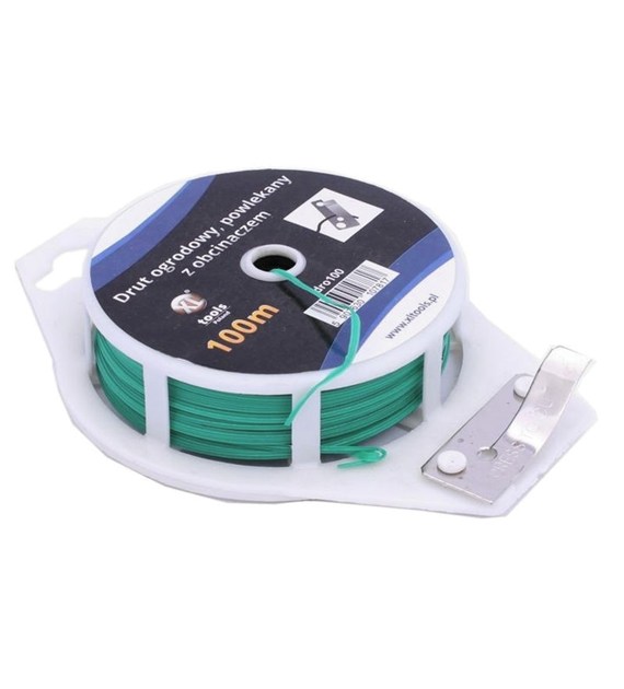 Drut ogrodowy powlekany PVC  50m + obcinak