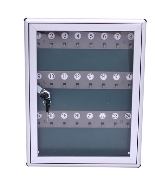 Szafka na klucze ALUBOX srebrna 24kl 40x295x370mm