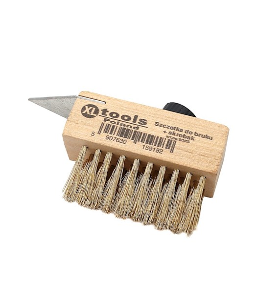 Szczotka do kostki brukowej n/opr druciana+skrobak