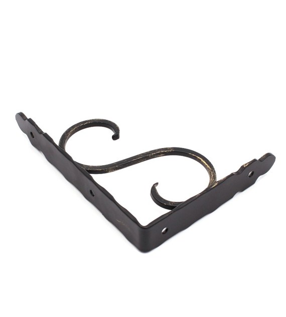 Kątownik pod półki 30x15cm RETRO  czarny-złoto