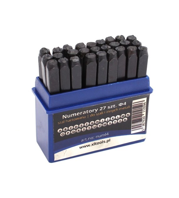 Numeratory litery  4mm /27 elementów