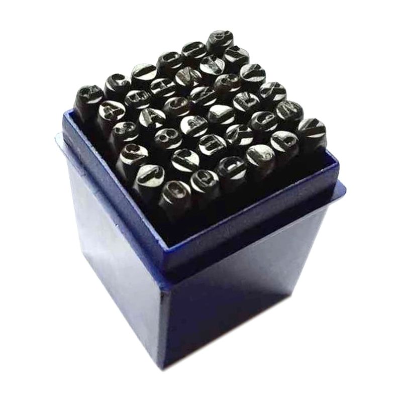 Numeratory zestaw alfanumeryczny 6mm /36 elementów