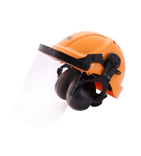 Kask ochronny dla pilarzy osłona twarzy poliwęglan