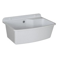 Zlew gospodarczy 610cm biały granit  MAXI