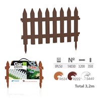 Płotek ogrodowy GARDEN CLASSIC 3,2mb brąz R222