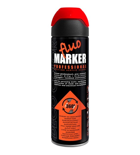 Lakier Fluomarker do znakowania 500ml czerwony