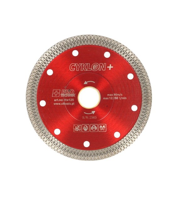 Tarcza diamentowa supercienka 125x10x1.2 22,2 gres