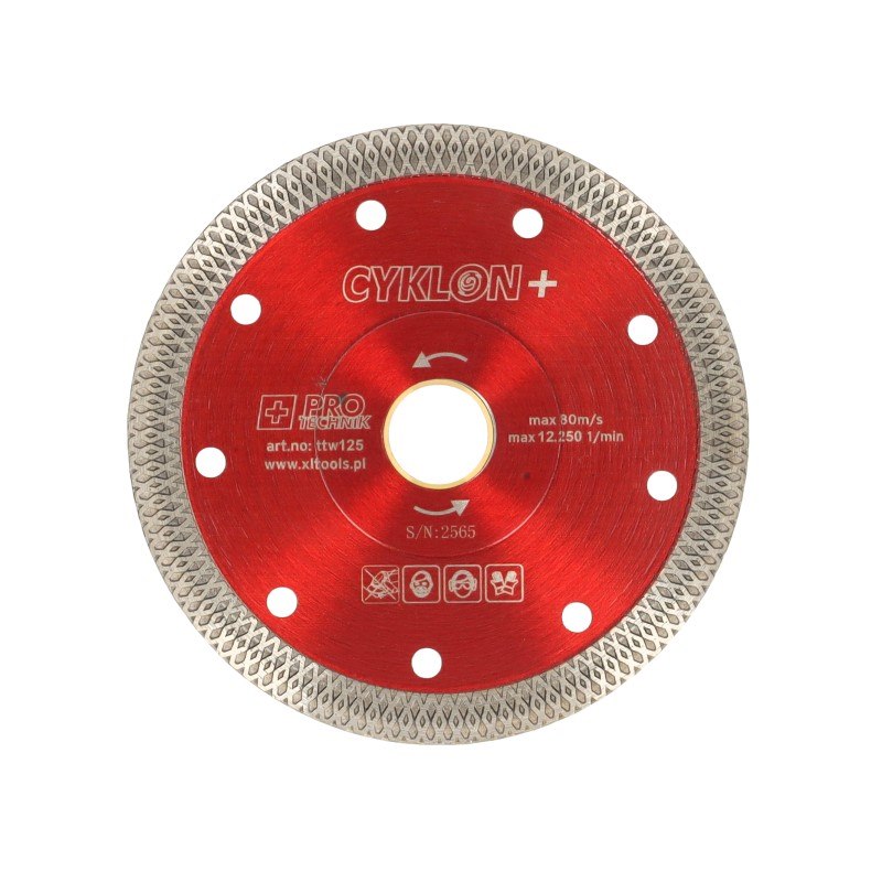 Tarcza diamentowa supercienka 125x10x1.2 22,2 gres