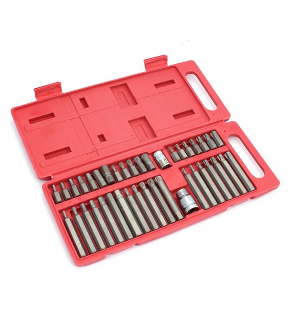 Klucze TORX długie w walizce 40cz Cr.V