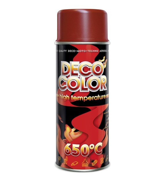 Lakier spray Deco 400ml żaroodporny czerwony LCZER