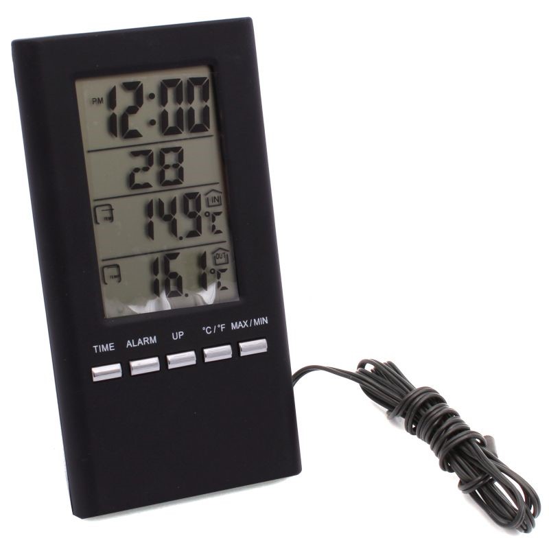 Termometr elektroniczny 6-funkcyjny z zegarem