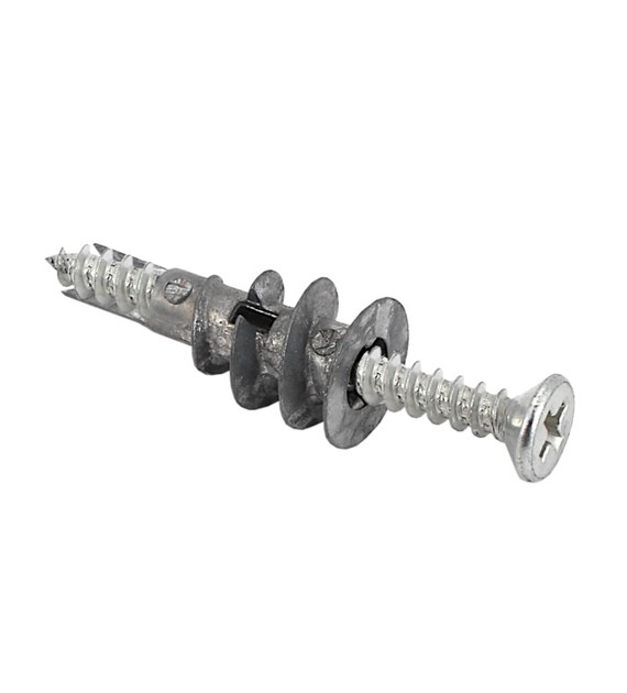 Kołek do płyt gipsowych ślimak metal +wkręt 100szt