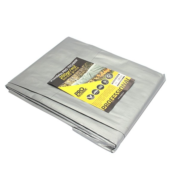 Plandeka 200gr srebr-brązowa  4x 5m PRO-TECHNIK