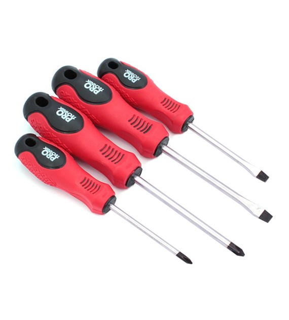 Wkrętaki zestaw  4szt PRO-TECHNIK Cr.V blister