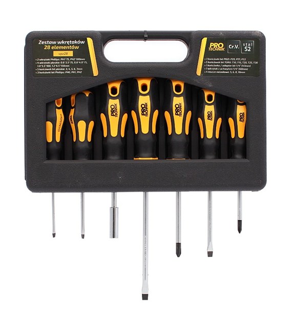 Wkrętaki PRO-TECHNIK utw.S2 28cz PŁ PH -BITy +nas