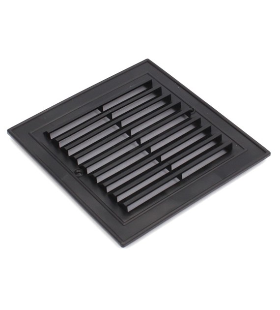 Kratka wentylacyjna skośna 14x14 plastik czarna