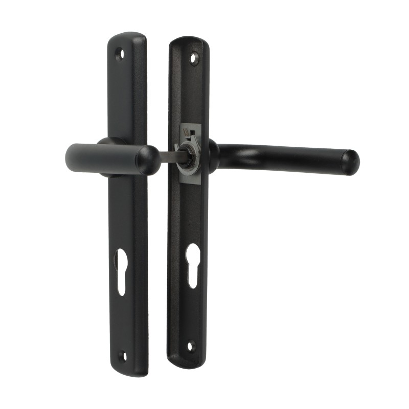 Klamka do bram, furtek 72wkł czarna lak.proszk FRT