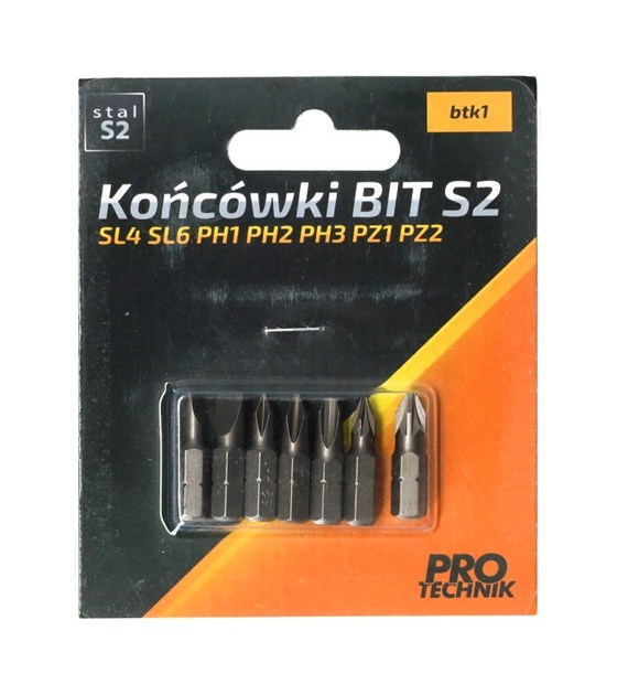 Końcówka BIT S2: PH1 PH2 PH3 PZ1 PZ2 PŁ4 PŁ6