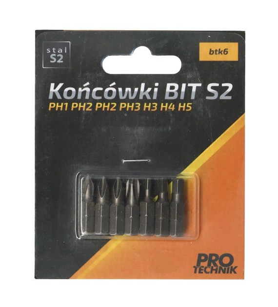 Końcówka BIT S2: PH1 PH2 PH2 PH3 H3 H4 H5