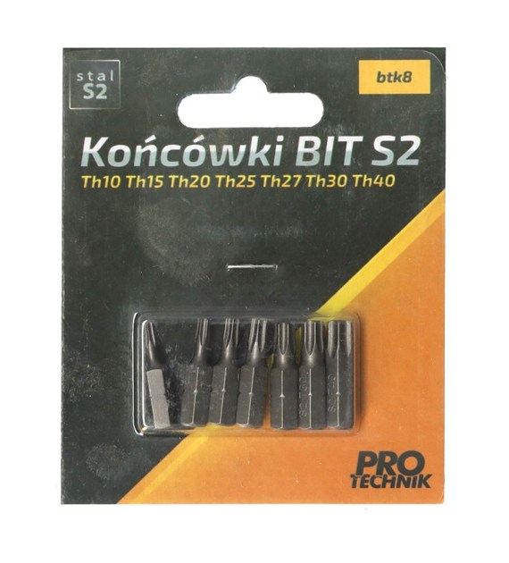 Końcówka BIT S2: Th10 Th15 Th20 Th25 Th27 Th30 Th4