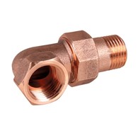 Śrubunek mosiężny z oringiem, kątowy 1''