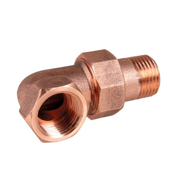 Śrubunek mosiężny z oringiem, kątowy 3/4''