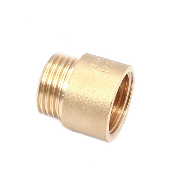 Przedłużka mosiężna 1/2''x15mm żółta RXX