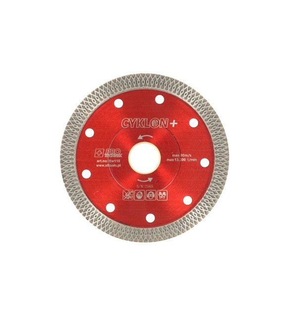 Tarcza diamentowa supercienka 115x10x1.2 22,2 gres